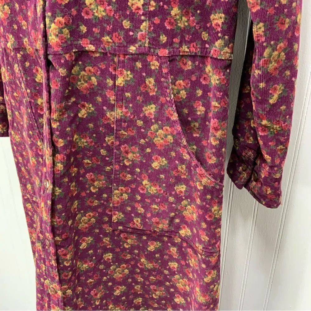 VINTAGE EDDIE BAUER Corduroy floral dress - Picture 3 of 5